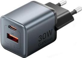 Vention 30W - įkroviklis su GaN technologija, 1x USB-A, 1x USB-C (juodas)
