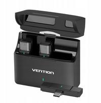2 vnt. „Vention“ USB-C mikrofonų rinkinys + įkrovimo dėklas