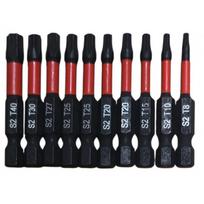 Smūginių magnetinių antgalių Torx rinkinys 10 vnt.