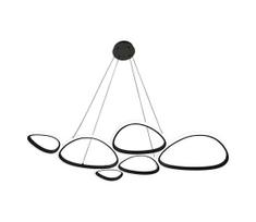 LED pakabinamas šviestuvas ant laido PETRA LED/58W/230V 4000K juodas