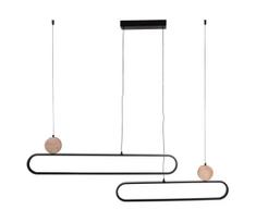 LED liustra ant laido FLORENTYNA LED/48W/230V 4000K juoda/smėlinė