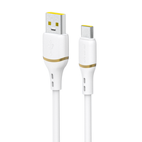 Dudao L25T USB-A - USB-C Silikoninė Laidų 5A 1m - Balta