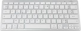 "Bluestork" - belaidė "Bluetooth" klaviatūra kompiuteriui, suderinama su "Windows 11", "10", "8" ir "Mac OS" - mini klaviatūra PC/Mac prancūziška AZERTY, kompaktiška, itin plona, lengva, tyli - nauja 2024 (balta)