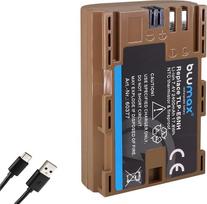 "Blumax" baterija, suderinama su "Canon" LP-E6NH | - 2400 mAh - | LP-E6P LP-E6N LP-E6N LP-E6 | - su C tipo USB įkrovimo lizdu/NTC jutikliu ir V1 korpusu - EOS R5 II R6 II R7