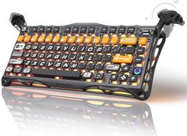 "GravaStar Mercury K1 Pro" žaidimų klaviatūra, belaidė, aliuminio lydinio, 75 % išdėstymas, pritaikyta mechaninė klaviatūra, patvarus dizainas ir unikali estetika, "CyberFlare