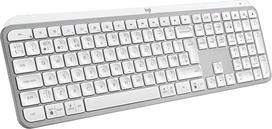 "Logitech MX Keys S" - šviesiai pilkos spalvos, angliškas QWERTY išdėstymas