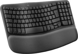 "Logitech Wave Keys" belaidė ergonominė klaviatūra grafito spalvos ispanų QWERTY išdėstymas