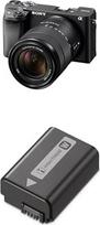 "Sony Alpha 6400" APS-C veidrodinis fotoaparatas su "Sony" 18-135 mm objektyvu, greitas 0,02 s automatinis fokusavimas su žmonių ir gyvūnų akių aptikimo funkcija, 4K filmų įrašymas ir pasukamas ekranas, skirtas vaizdo įrašams + NP-FW50