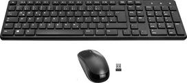"Speedlink SIGNIUM Deskset" - USB belaidės klaviatūros ir pelės rinkinys Belaidis vokiškas QWERTZ išdėstymas, maitinamas iš baterijos, USB imtuvas, daugiafunkciniai klavišai, 1200 dpi jutiklis, juodas