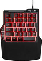 "The G-Lab Keyz Thorium" - viena ranka valdoma klaviatūra žaidėjams - 38 klavišai - mini nešiojamoji RGB žaidimų klaviatūra - 3 pritaikomos makrokomandos - mechaninė klaviatūra kompiuteriui, PS5, "Xbox" - nauja