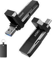 256GB išorinis nešiojamasis USB SSD diskas, C tipo ir USB 3.2 sąsajos greitis iki 450MB/s, atminties kortelė mobiliajam telefonui, "Android" telefonui, nešiojamajam kompiuteriui, planšetiniam kompiuteriui, "Mac" kompiuteriui, kietojo kūno diskas
