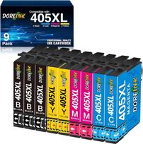 405XL spausdintuvo kasetės, suderinamos su "Epson" 405 XL kasetėmis, skirtomis "Epson Workforce Pro WF-4820 WF-3820 WF-4830 WF-3825 WF-4825 WF-7840 WF-7830 WF-7835 spausdintuvams (3 juodos, 2 žydros, 2 purpurinės, 2 geltonos)