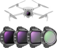 NEEWER CPL ND filtrų rinkinys, suderinamas su DJI Mini 5 Pro (CPL/ND16/ND64/ND256), 4 vnt., užsegamas žiedinis poliarizacinis filtras, pilkas filtras, objektyvo filtras, dronų fotoaparatų fotografijos priedai