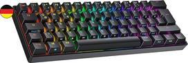 Ranked N60 Nova Mechanical Gaming Keyboard, 60% | Hot Swap Gaming Keyboard | 62 programuojami klavišai | RGB LED | Mac, PC Windows | QWERTZ ISO DE