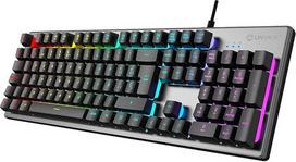 Unykach Nova K244 žaidimų klaviatūra su 105 QWERTY klavišais, portugališkas išdėstymas, USB laidas, RGB LED apšvietimas, vaivorykštės efektas, ergonomiška