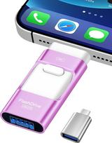 ZARMST 512GB USB atmintinė telefonui, "4-in-1" atmintinė telefonui / planšetiniam kompiuteriui / "Android" išmaniajam telefonui / asmeniniam kompiuteriui, USB 3.0 atmintinė greitam duomenų perdavimui, išorinė universali nuotraukų atmintinė, "Flash" atmin