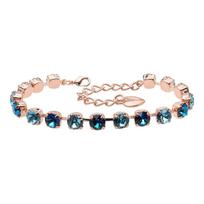 Apyrankė moterims DiamondSky „Classic III (Bermuda Blue / Aquamarine)“ su Swarovski kristalais
