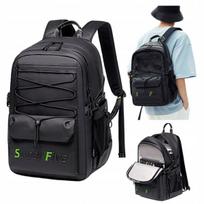 Juoda miesto kuprinė, jaunimui, vandeniui atspari, 15,6" nešiojamam kompiuteriui, 23 l – studijoms ir kelionėms. SUPER FIVE FB522 Black