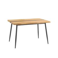 SoBuy FWT110-N valgomasis su kėdėmis - juoda medžio kompozito, 120x75,5x80 cm