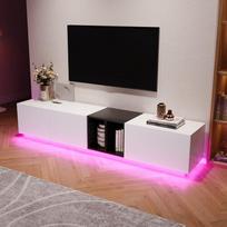 TV spintelė, trijų durų, vieno stalčiaus, su LED apšvietimu, 190 cm