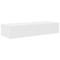 Sieninė lentyna su stalčiais, baltos, 100x36x19cm