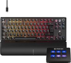 "Corsair K70 PRO TKL" ir "Elgato Stream Deck Mini" komplektas - mechaninė laidinė žaidimų klaviatūra be klavišų su "Studio" valdikliu, skirta "Zoom", "Teams", "PowerPoint", "MS Office" ir kt., suderinama su PC/Mac