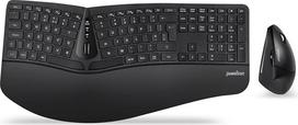 "Perixx Periduo-605", belaidis ergonominės padalytos klaviatūros ir vertikalios pelės rinkinys su reguliuojama delnų atrama ir 1 USB imtuvu, UK QWERTY