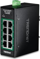 "TRENDnet" 8 prievadų pramoninis Gigabit PoE+ mini komutatorius su DIN juosta, TI-PGLC80