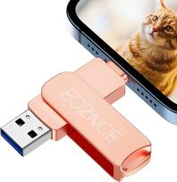 64GB USB atmintinė Telefono išorinė atmintinė, kurioje galima saugoti daugiau nuotraukų ir vaizdo įrašų. USB 3.0 nuotraukų atmintinė metalinė, skirta telefonui, greita, suderinama su telefonu / "Android" / asmeniniu kompiuteriu.