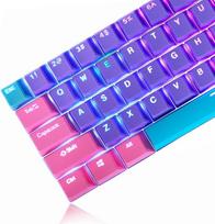Klavišų dangteliai su apšvietimu, 60 procentų GK61 RK61 Anne Pro klaviatūrai, 104 PBT pilno dydžio klavišų dangtelių rinkinys Ducky One 2 Mini 60% mechaninei žaidimų klaviatūrai Gateron Kailh MX