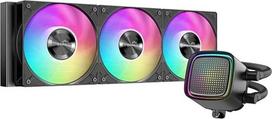 SAMA L50 AIO CPU vandens aušintuvas - 360 mm radiatorius | Taškinės matricos ARGB veidrodinis siurblys | 3 × 120 mm PWM ventiliatoriai | Suderinamas su "Intel LGA 1366/115X/2011/1200/1700/1851" ir AMD AM5/AM4 - juodas