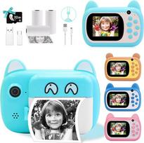 Toyogo momentinis fotoaparatas vaikams, 2,4 colių LCD ekrano spausdinimo fotoaparatas, skaitmeninis fotoaparatas su 6x priartinimu, 24 mln. pikselių dvigubu objektyvu ir 1080P vaizdo įrašymo funkcija, dovana berniukams ir mergaitėms