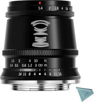 TTArtisan 17 mm F1.4 APS-C plataus kampo ir didelės diafragmos fotoaparato objektyvas, skirtas M43 montavimo sistemai
