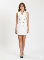 White Women's Genuine Real Lambskin Leather Stylish Party Dress Casual Wear Handmade S balta