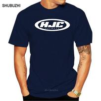 NAUJAS HJC ŠALMAS RACING LOGOTIPAS VYRIŠKI JUODI MARŠKINĖLIAI S M L XL 2XL XXXL vyriški medvilniniai marškinėliai vasaros prekės ženklo marškinėliai euro dydis S