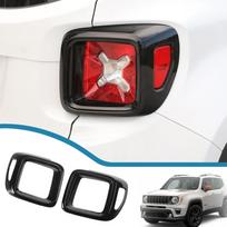 Automobilio galinio žibinto dekoratyvinis dangtelis Jeep Renegade 2016 2017 2018    2022 Žibinto gaubtas Išoriniai priedai Black 2PCS