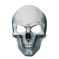 Full Face Halloween Skeleton Mask Spooky Funny Scary Skull Headgear Easy To Wear Luminous Party Cosplay Mask balta