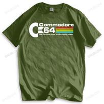 Madingas laisvas marškinėlis Šaunus Retro Vintage C64 COMMODORE 64 KOMPIUTERIO MARŠKINĖLIS Prekės ženklas Medvilninis Dropshipping Lauko drabužis Marškinėlis S