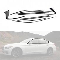 Chrome Delete Blackout Overlay Window Trim For Infiniti Q50 Q50S 14-23