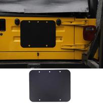 Automobilio atsarginio rato laikiklio pašalinimo užpildymo plokštės dangtelis Galinės bagažinės lipdukas Jeep Wrangler TJ 1997-2006 m. Išorės aksesuarams juoda