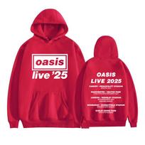 Roko Grupė O-Oasis Live 25 Pasaulinis 2025 M. Turas Dangtelis Megztinis Vyriška Mada Ilgomis Rankovėmis Gobtuvas Unisex Per dydį Džemperis Gatvės Stilius S