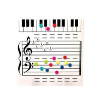 Muzikinės natų linijos lentelė fortepijono pamokoms ir mokymui klasėje su spalvotais magnetais, sausai valoma, magnetinė muzikinė lenta 1