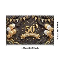 Elegantiška dekoratyvinė vėliava   Vėliava 50-ojo gimtadienio vėliava šventiniam susibūrimui patalpų dekoravimui Metinės