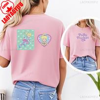 Polly Pocket marškinėliai su spauda Mielos Polly Pocket viršutinės dalys Polly Pocket animacinių filmukų marškinėliai Patogus džemperis kasdieniam dėvėjimui Moteriški marškinėliai S