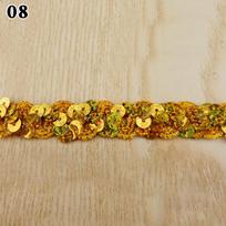 11 Meter Sequin Lace Trim Fabric Glitter Ribbon For Stage Performance Garments Hat Sewing Decor DIY Handmade Craft Accessories 11M green