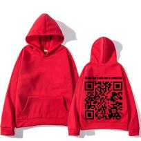 Juokingi QR Kodo Hudiniai Džemperiai Moterims Vyrams Juokingas Išdaigos Megztinis Nuskenuokite Kodą Dėl Staigmenos Raidės Rašto Drabužiai Per dydžio Megztiniai S