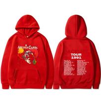 Fashion Rock Band Alice in Chains Face Lift Tour 1991 Hoodie Men Women Casual Oversized Pullover Unisex Fleece Cotton Hoodies S red