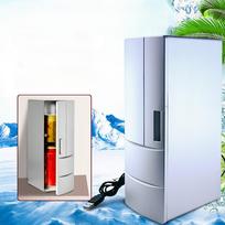 Mažas šaldytuvas-šaldiklis, aušintuvas ir šildytuvas mini šaldytuvas-šaldiklis, USB šaldytuvas USB Frideg arba biuras namams Car mini refrigerator balta