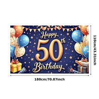 Starry Background Birthday Backdrop Happy Birthday Banner Event Decoration for Anniversary Banner Display Photo Backdrop