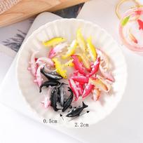 50Pcs Mini Carp Ornaments 2.2cm 1.5cm Small Koi Fish Resin Epoxy Goldfish Gifts Drip Gel Fish Tank Accessories Home Decor Crafts